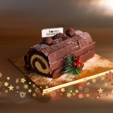 Classic MSW Durian Christmas Log Cake